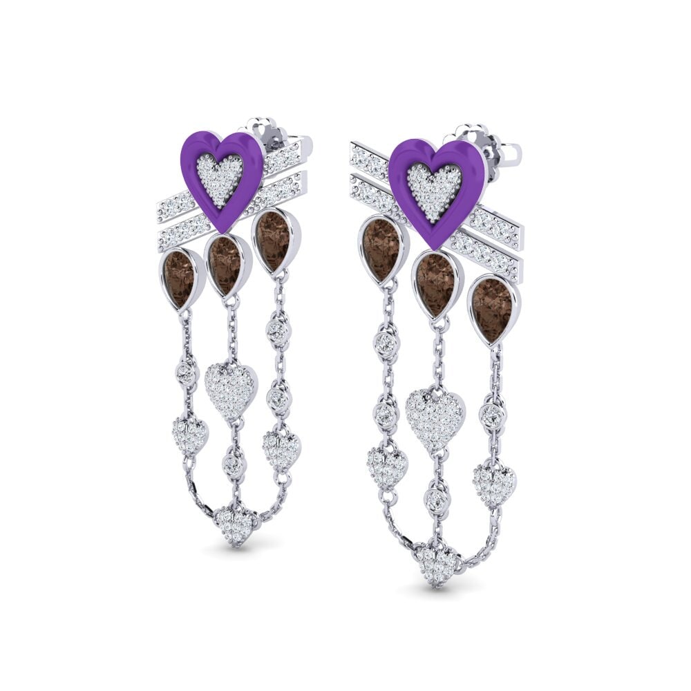 Smoky Quartz Women's Earring Plusbeau