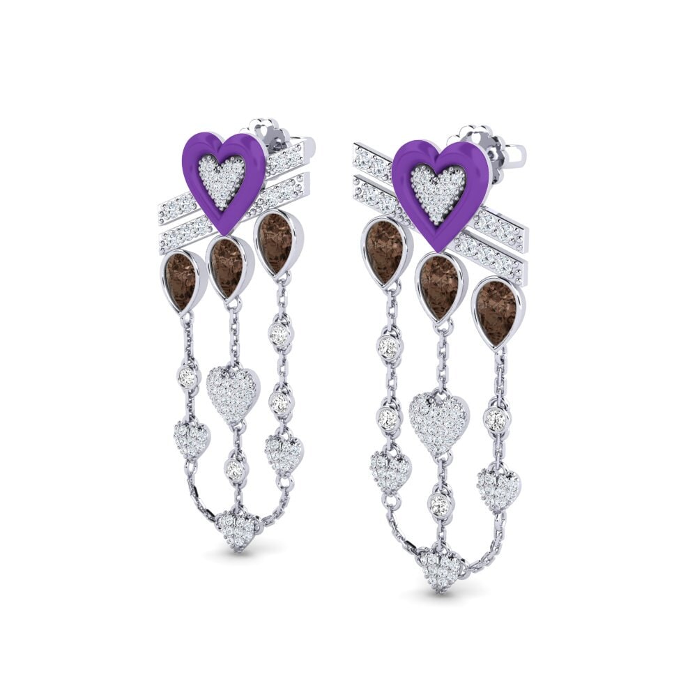 Smoky Quartz Women's Earring Plusbeau