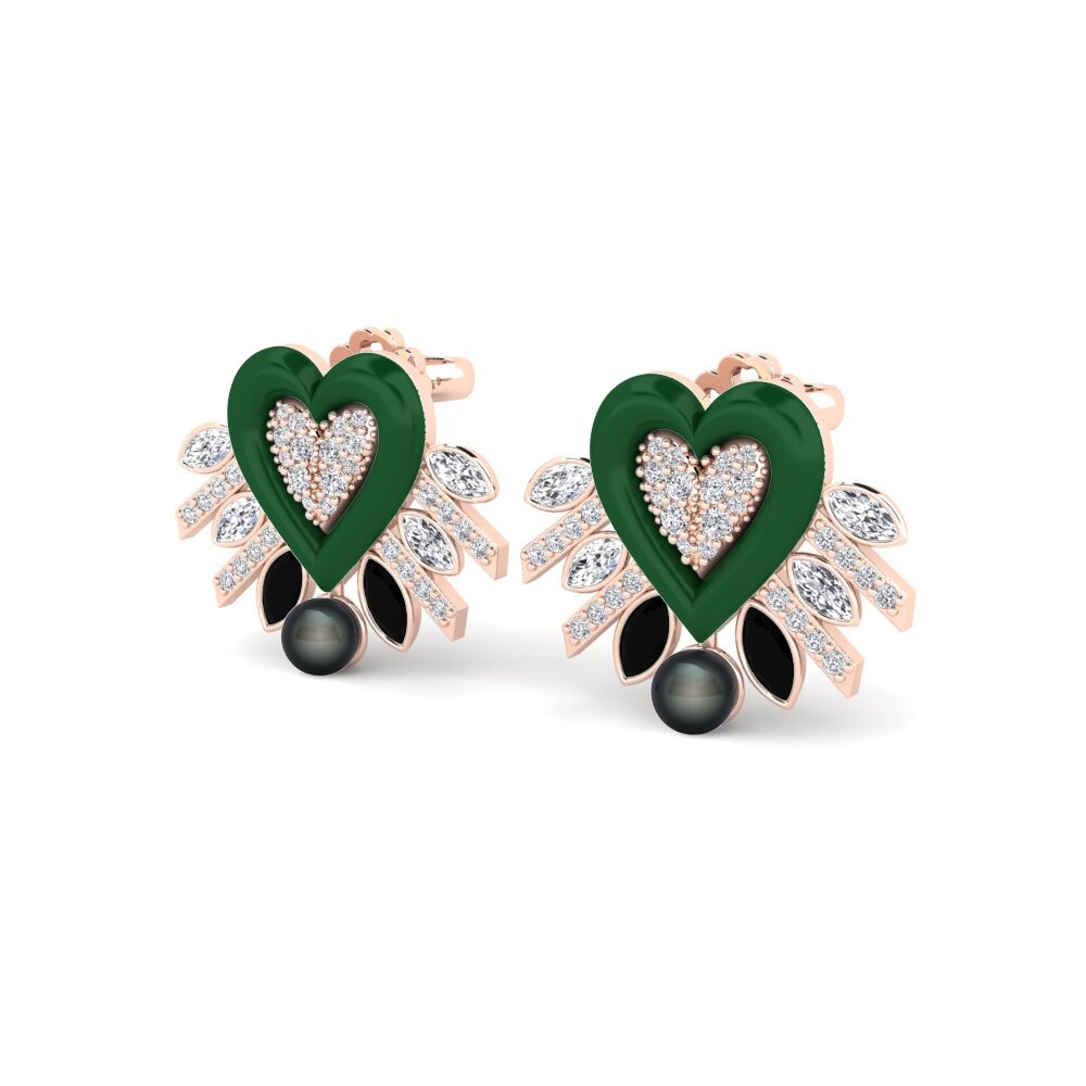 Diamante Negro Pendiente de mujer Refresh