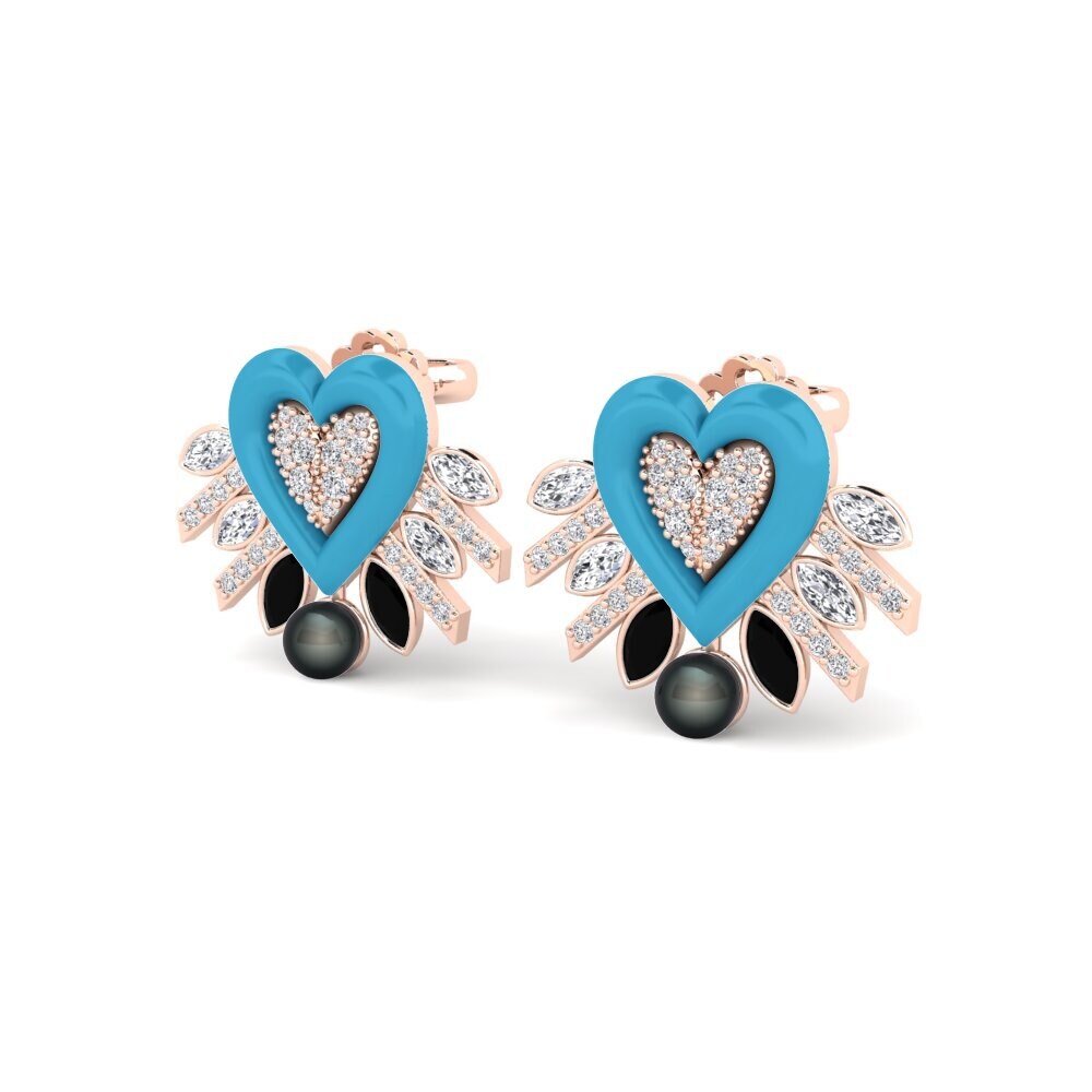 Diamante Negro Pendiente de mujer Refresh