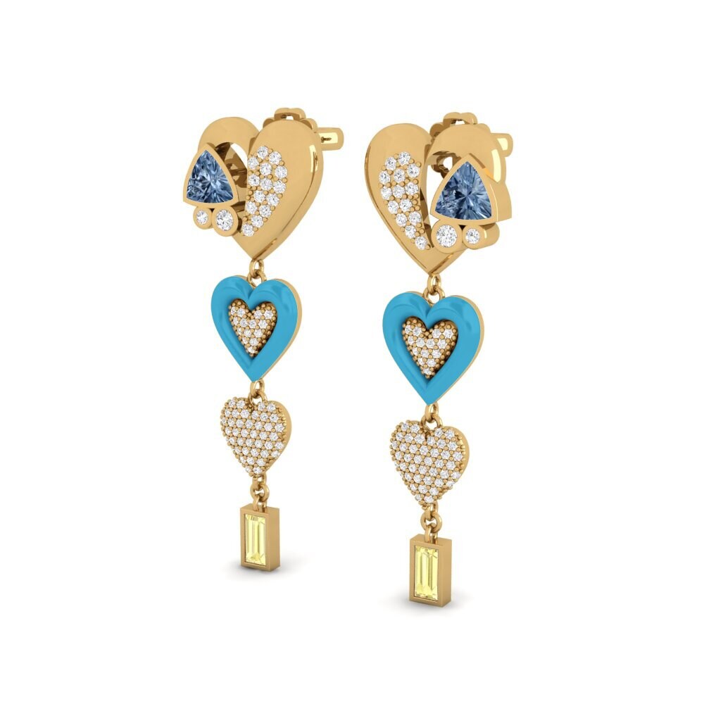 Diamante Azul Pendiente de mujer Relaxed
