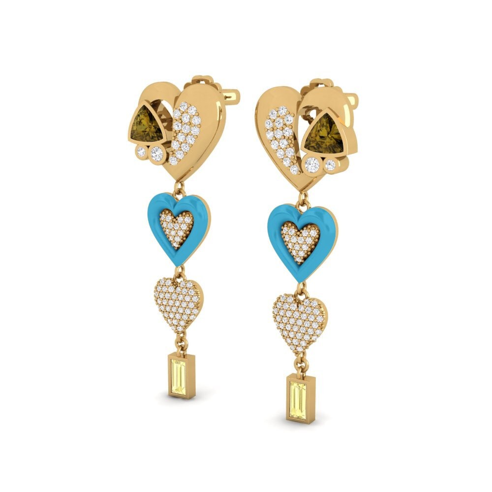 Brown Zircon Women's Earring Relaxed