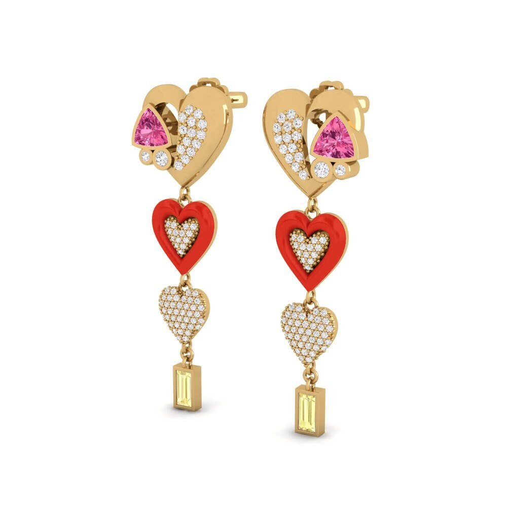 Pink Tourmaline Women's Earring Relaxed