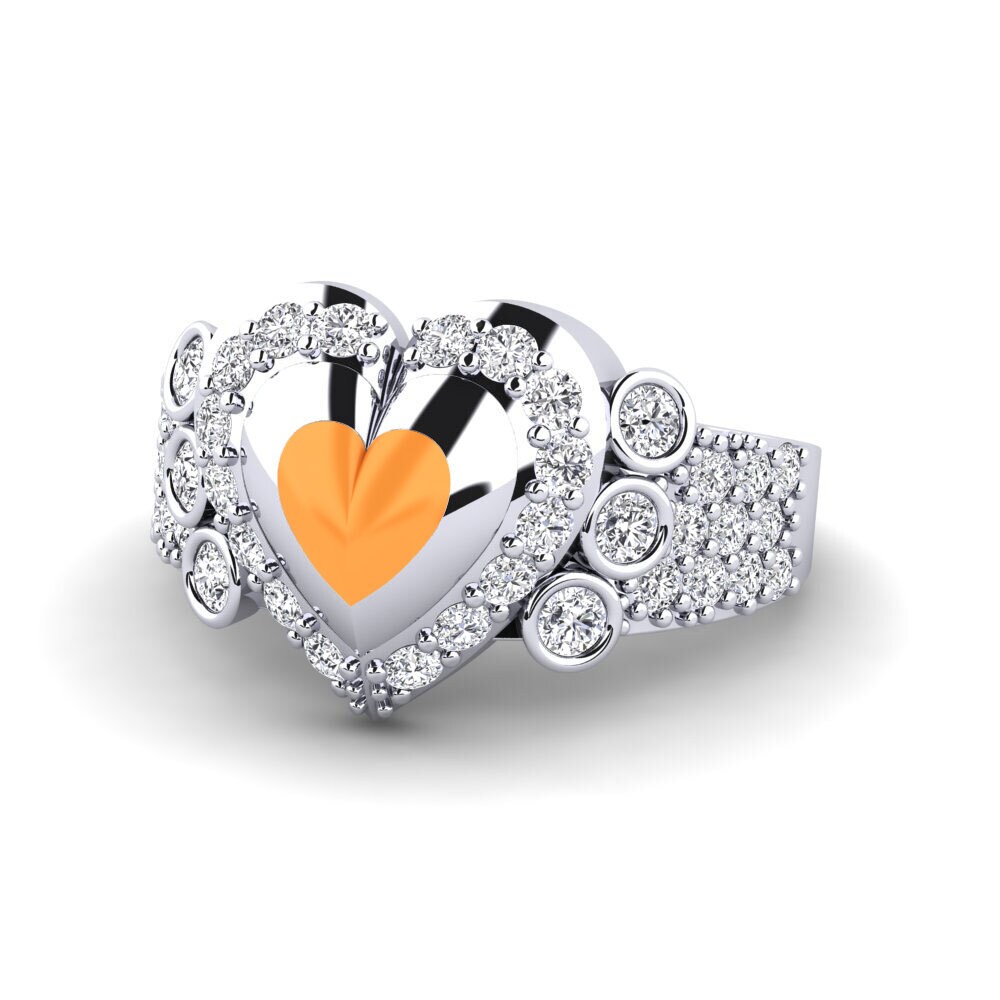 14ct White Gold Ring Trappabuono