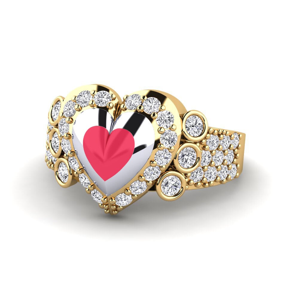 585 Gelb & Weißgold Ring Trappabuono