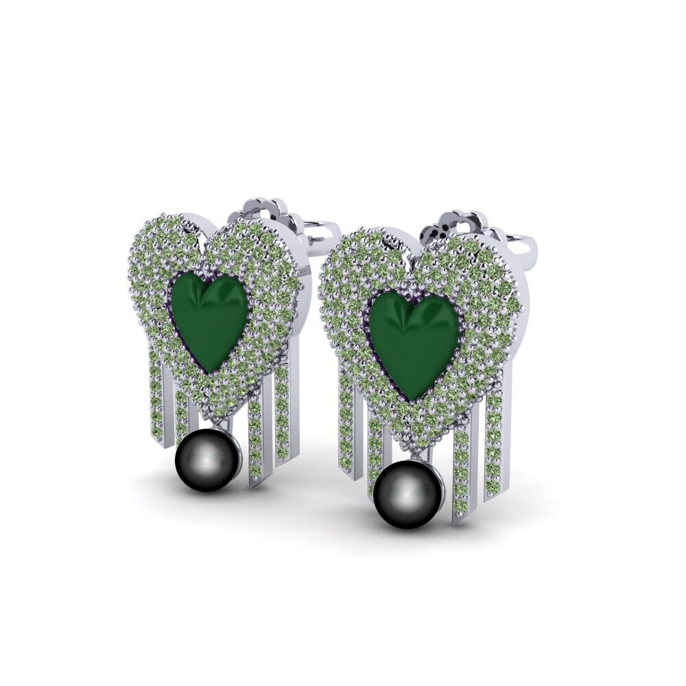 Green Diamond Women's Earring Vitaunica