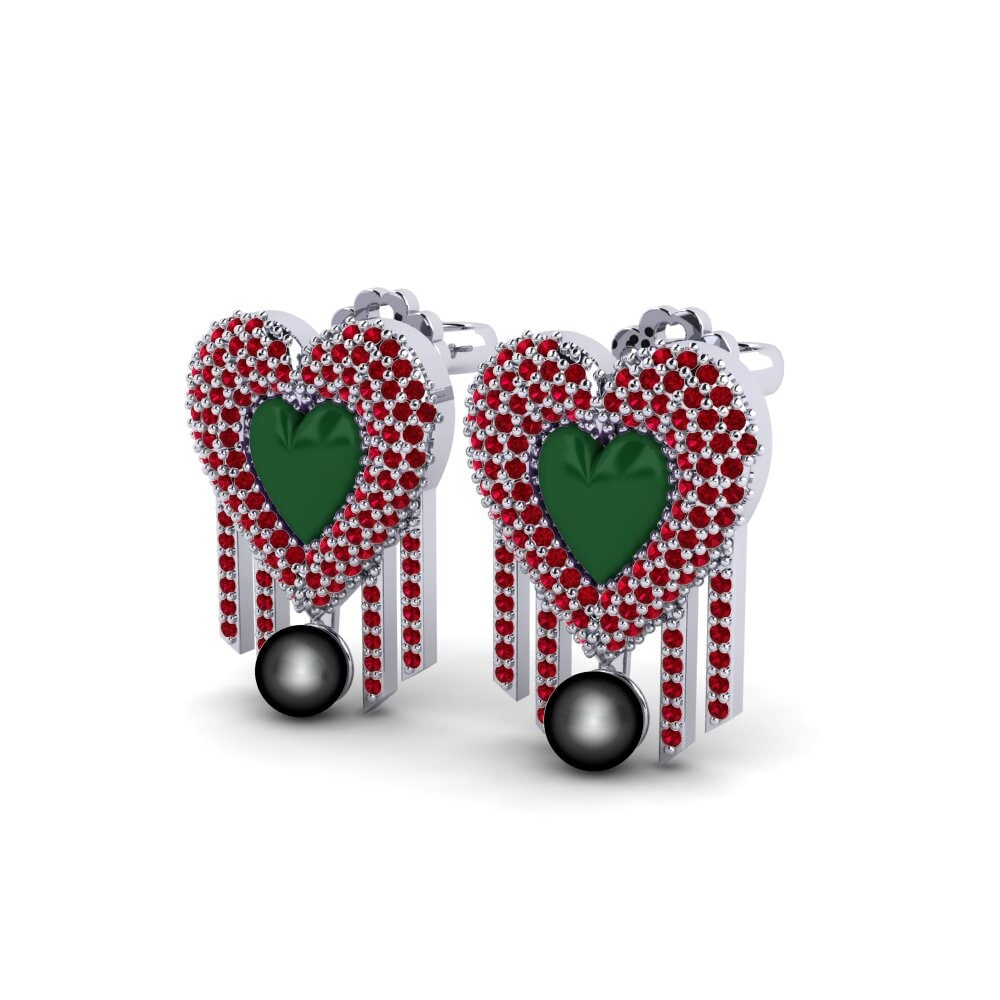 Red Zirconia Women's Earring Vitaunica