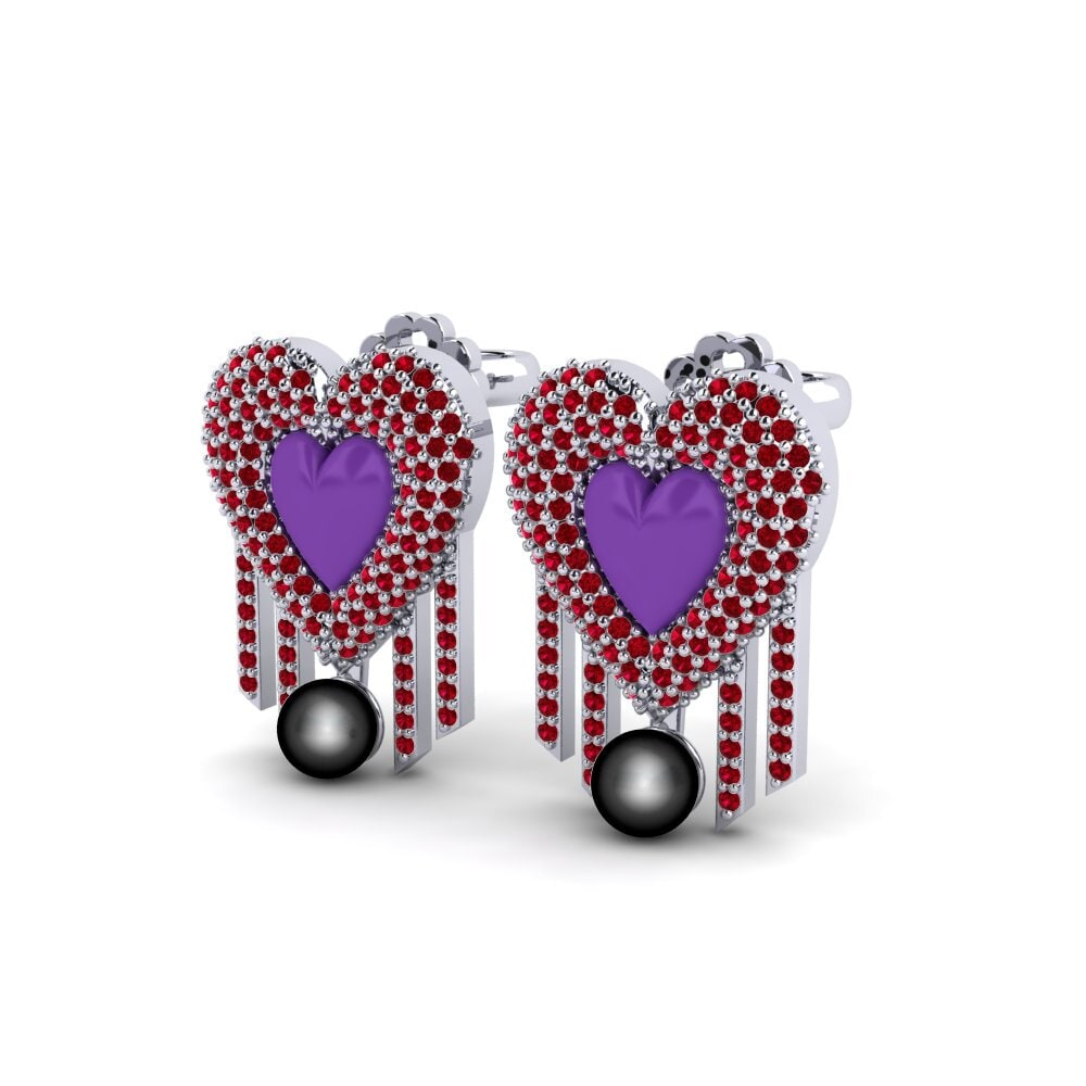 Red Zirconia Women's Earring Vitaunica