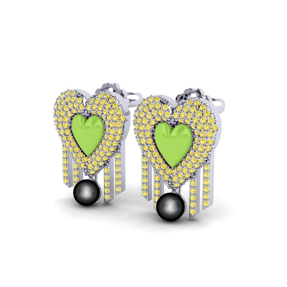 Yellow Sapphire Women's Earring Vitaunica