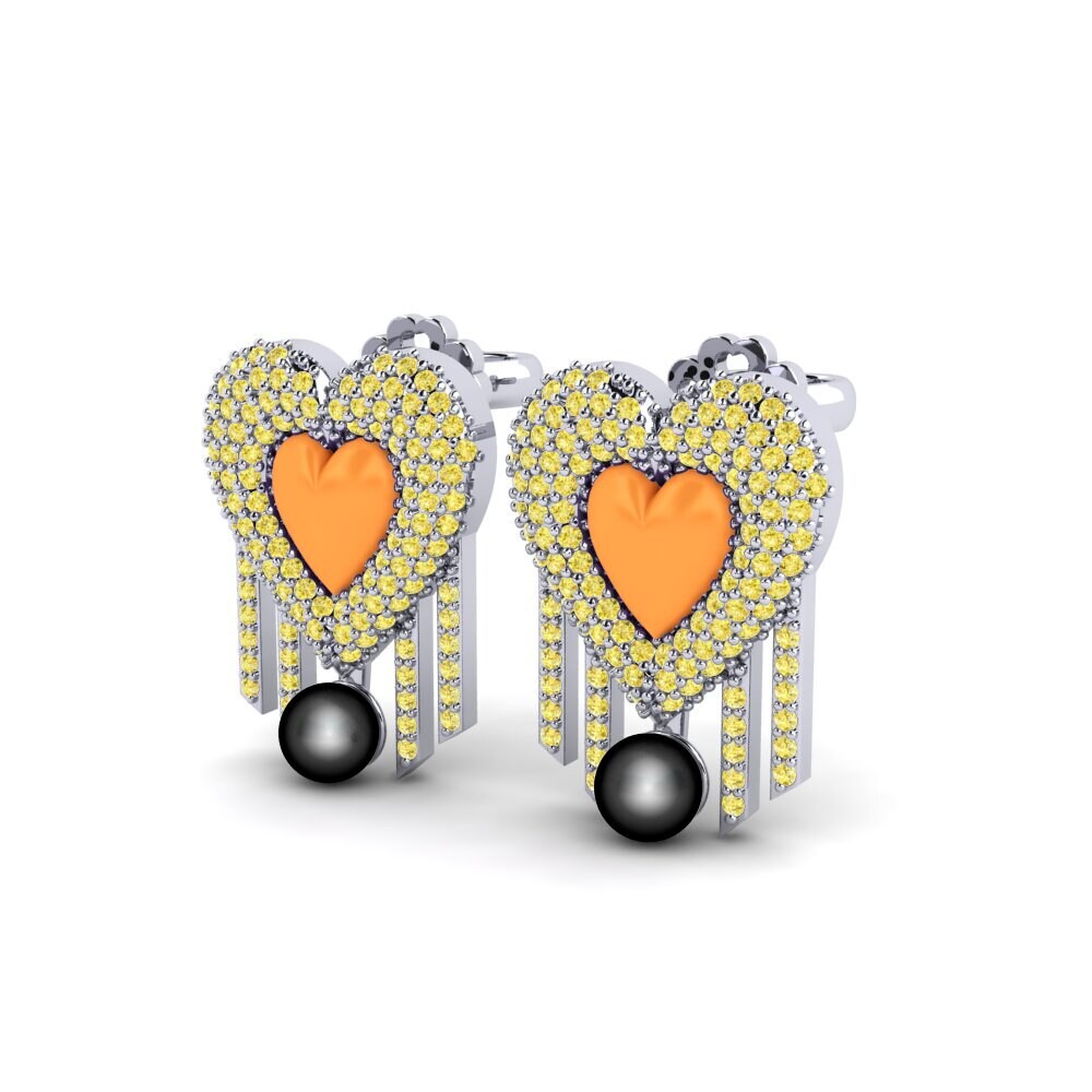 Yellow Sapphire Women's Earring Vitaunica