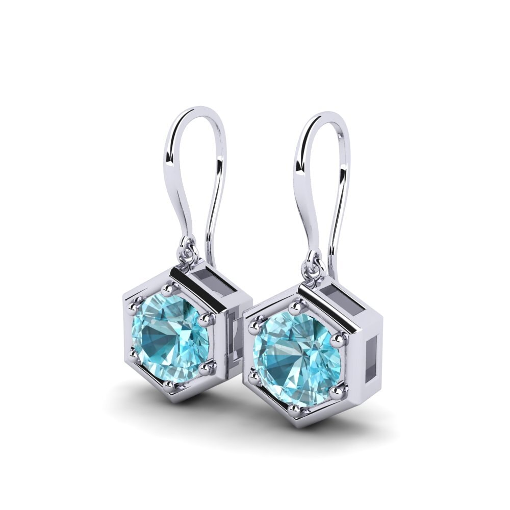 Blauer Zirkon Damen ohrring Adducer