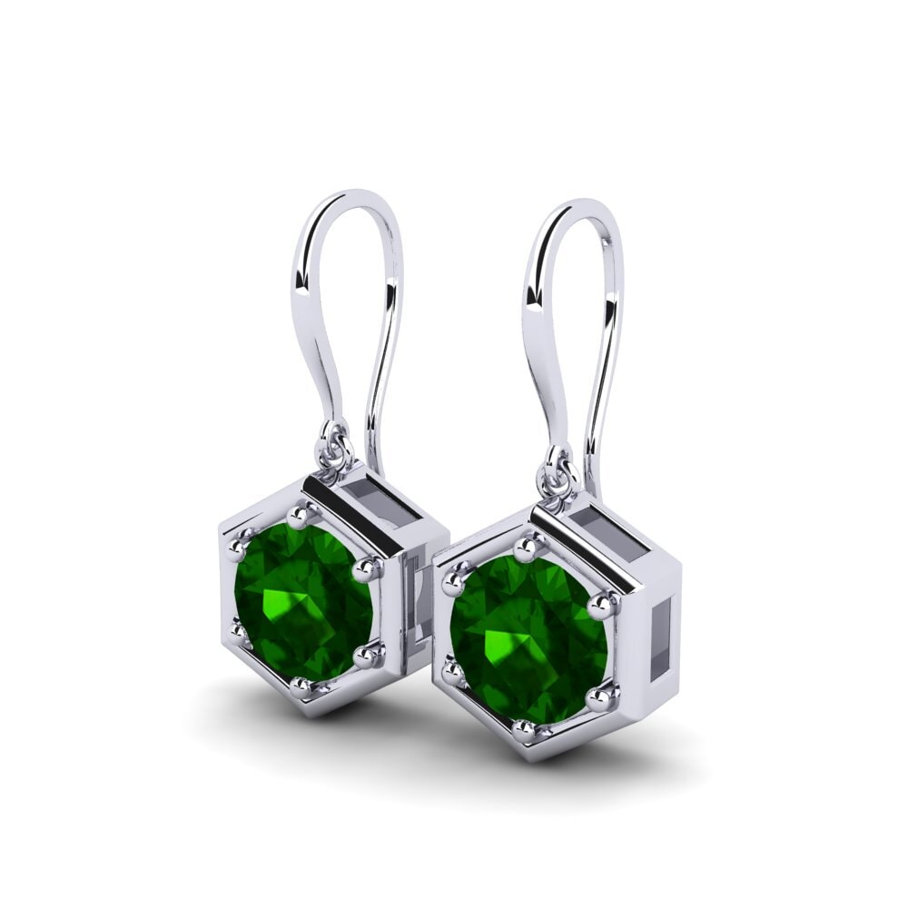 Turmalina verde Pendiente de mujer Adducer