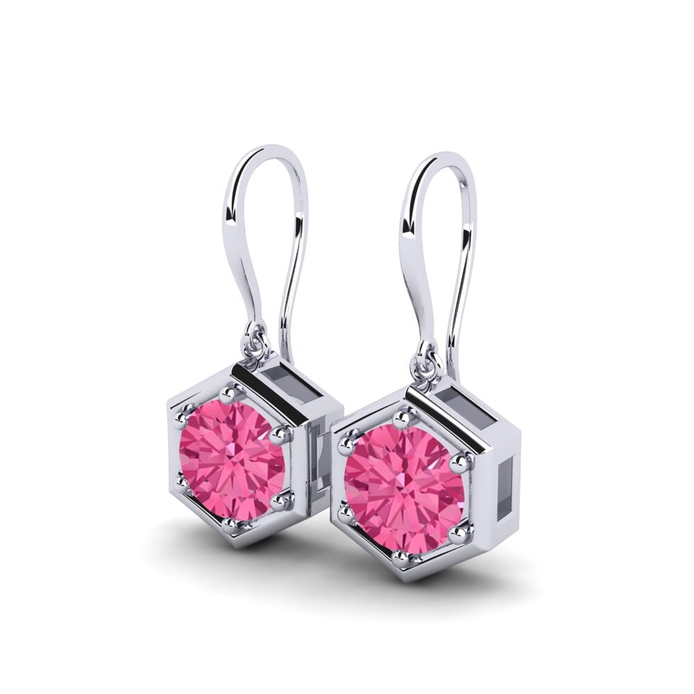 Rosa Turmalin Damen ohrring Adducer