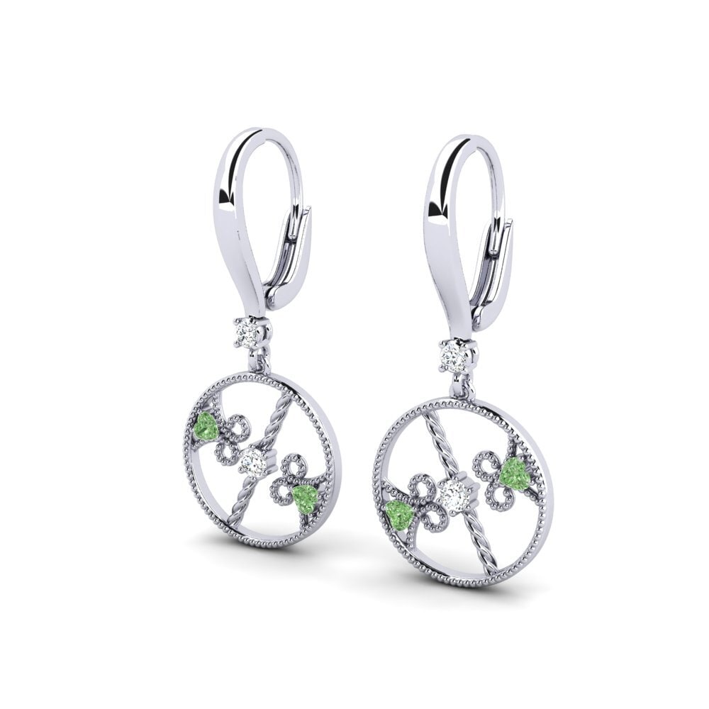 Diamant Vert Boucle d'oreille femme Adjustorite