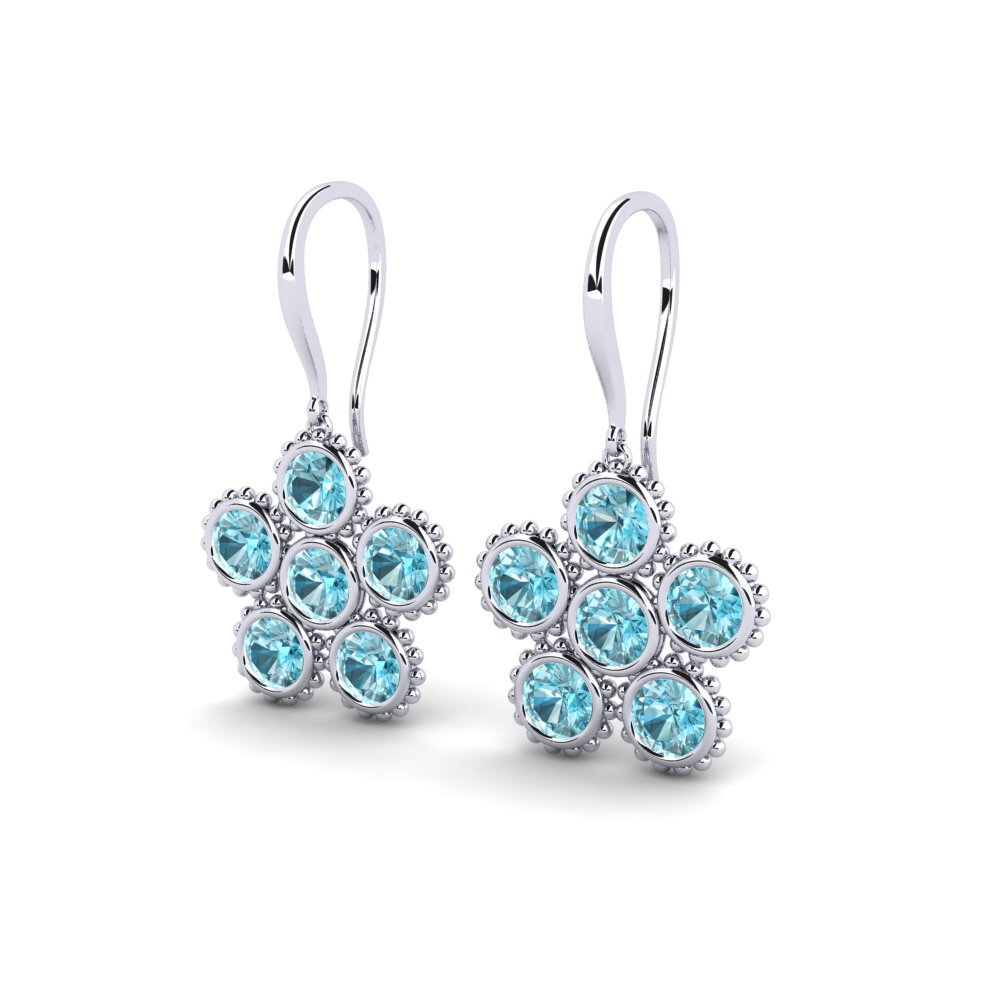 Blauer Zirkon Damen ohrring Alonee