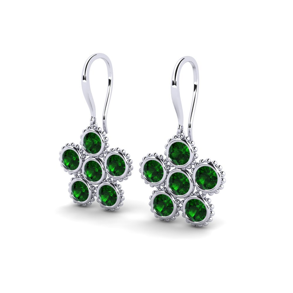 Turmalina verde Pendiente de mujer Alonee