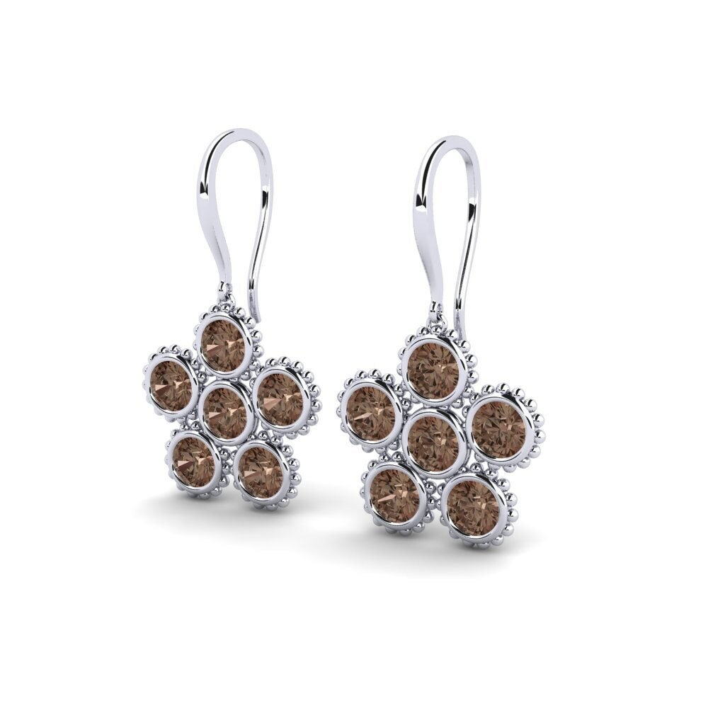 Quartz Fumé Boucle d'oreille femme Alonee