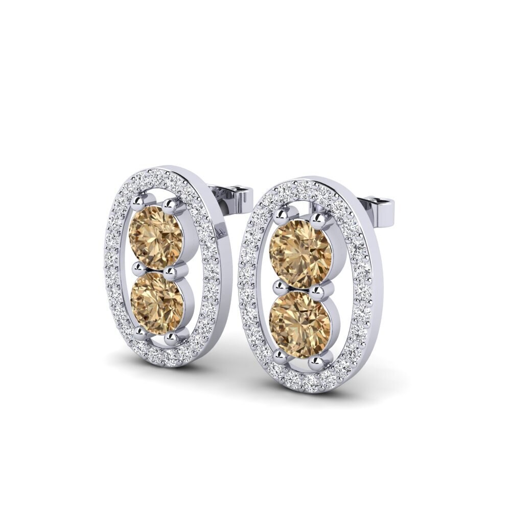 Diamante Marrón Pendiente de mujer Aplite
