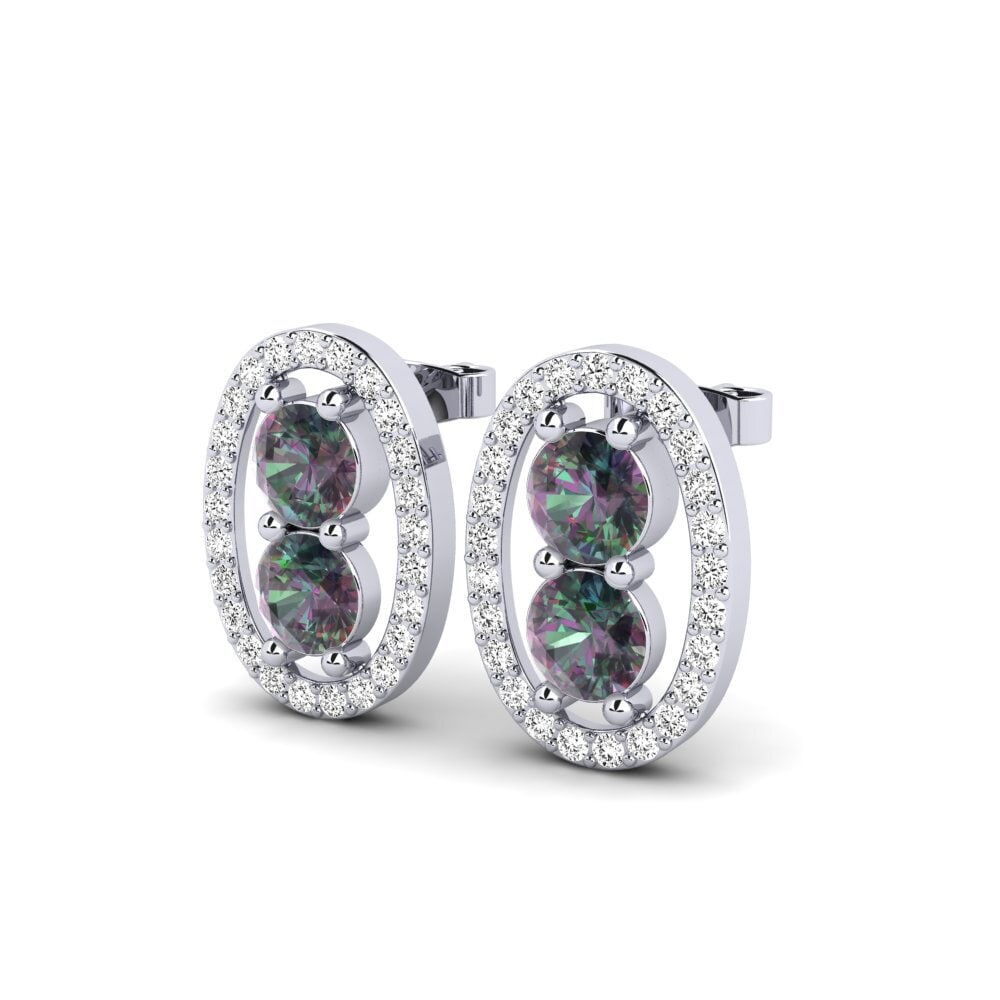 Mystic Topaz Women's Earring Aplite
