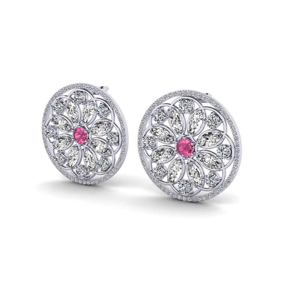 Đá Tourmaline Hồng / Bích tỷ Bông tai nữ Cayden