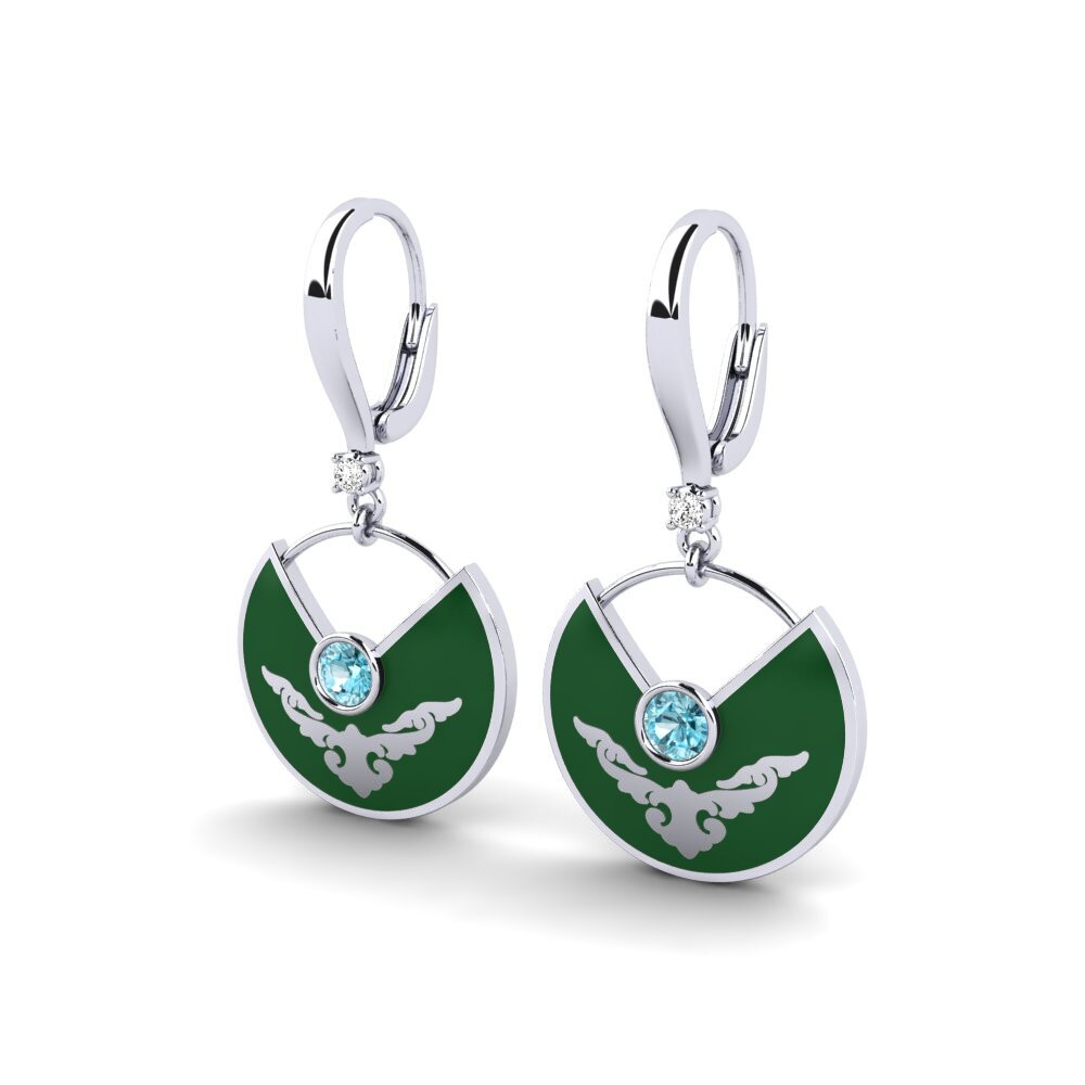 Circón Azul Pendiente de mujer Cearal
