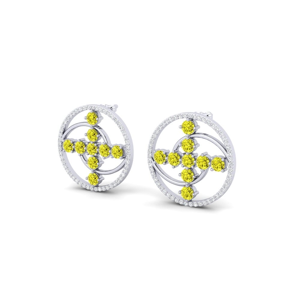 Yellow Diamond Women's Earring Charraigaich
