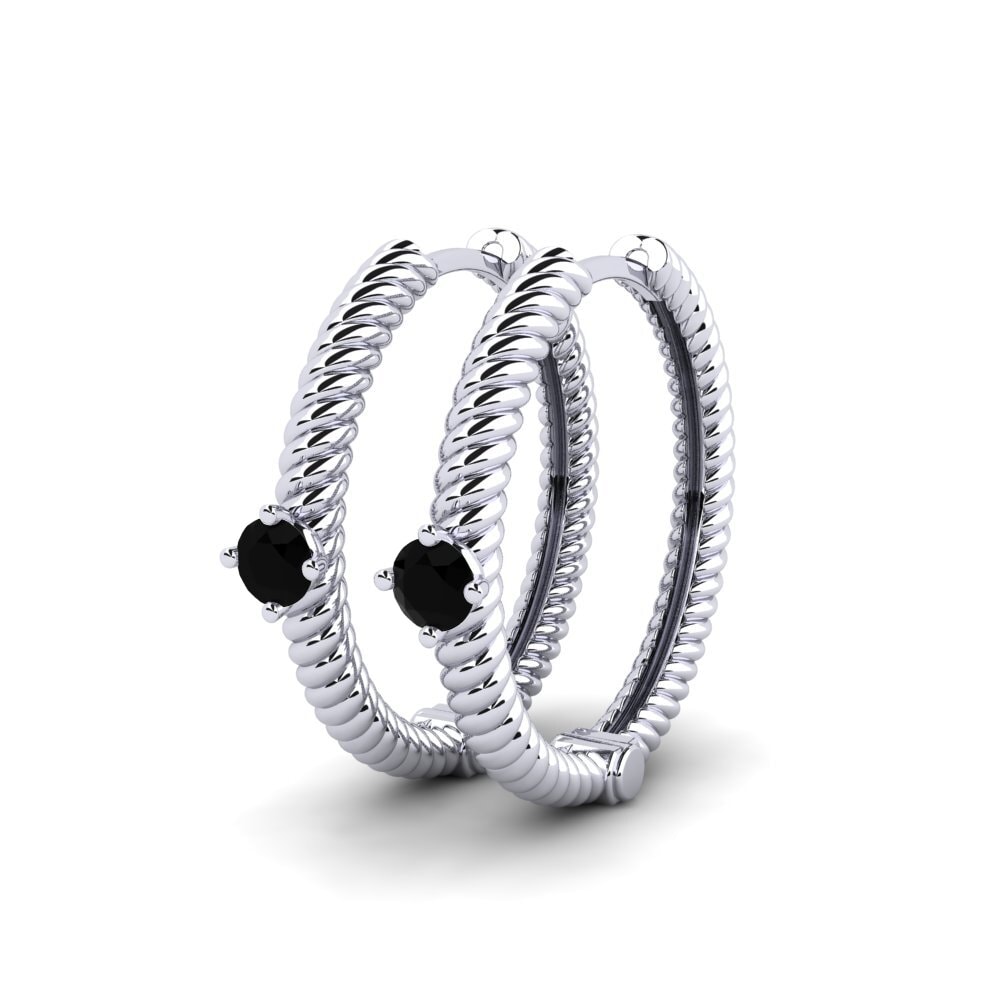 Or Blanc 585 Boucle d'oreille femme Clung