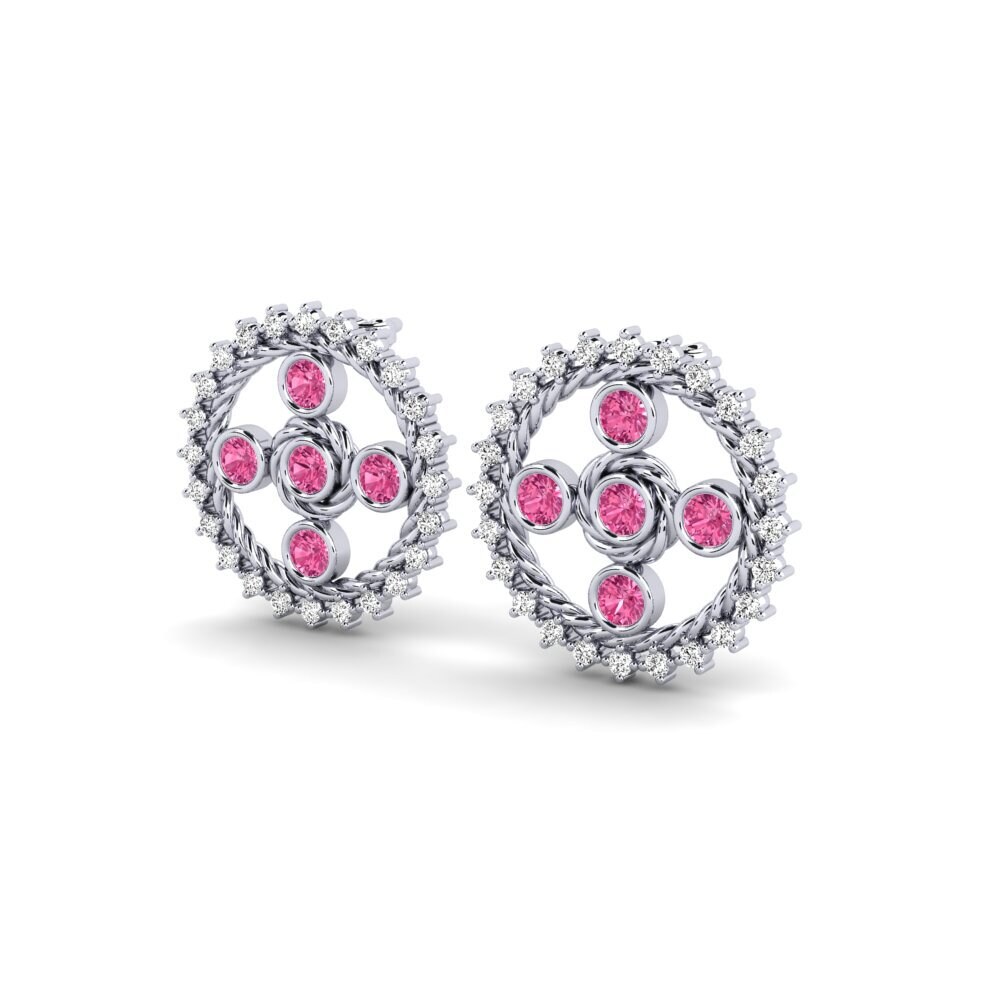 Tourmaline Rose Boucle d'oreille femme Daimh