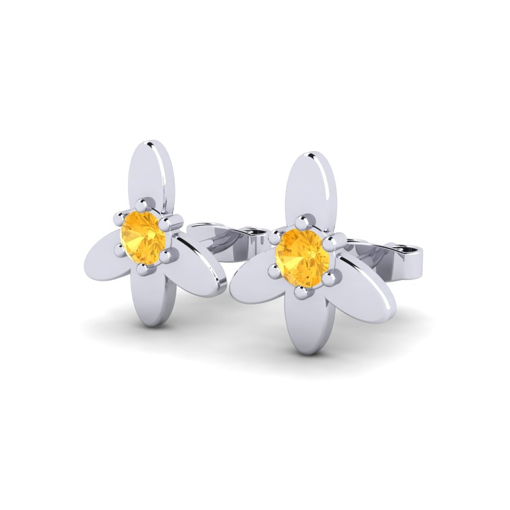 Citrine Women's Earring Dentil