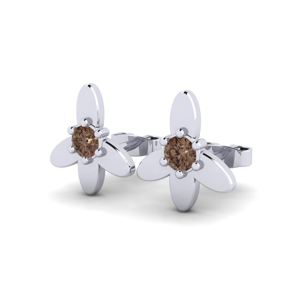 Smoky Quartz Women's Earring Dentil