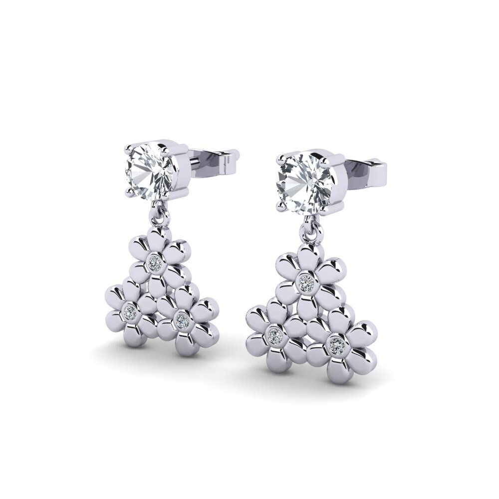 White Zircon Women's Earring Douden