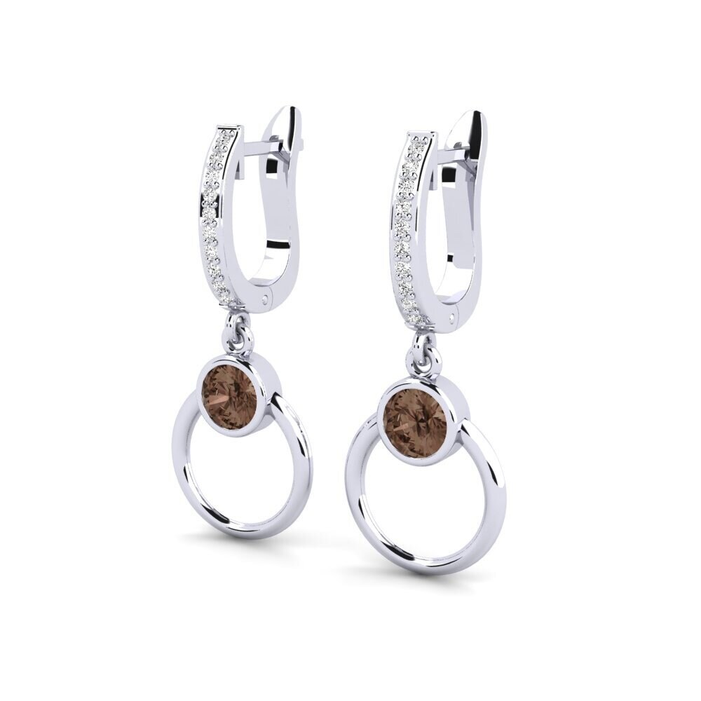 Quartz Fumé Boucle d'oreille femme Hambing