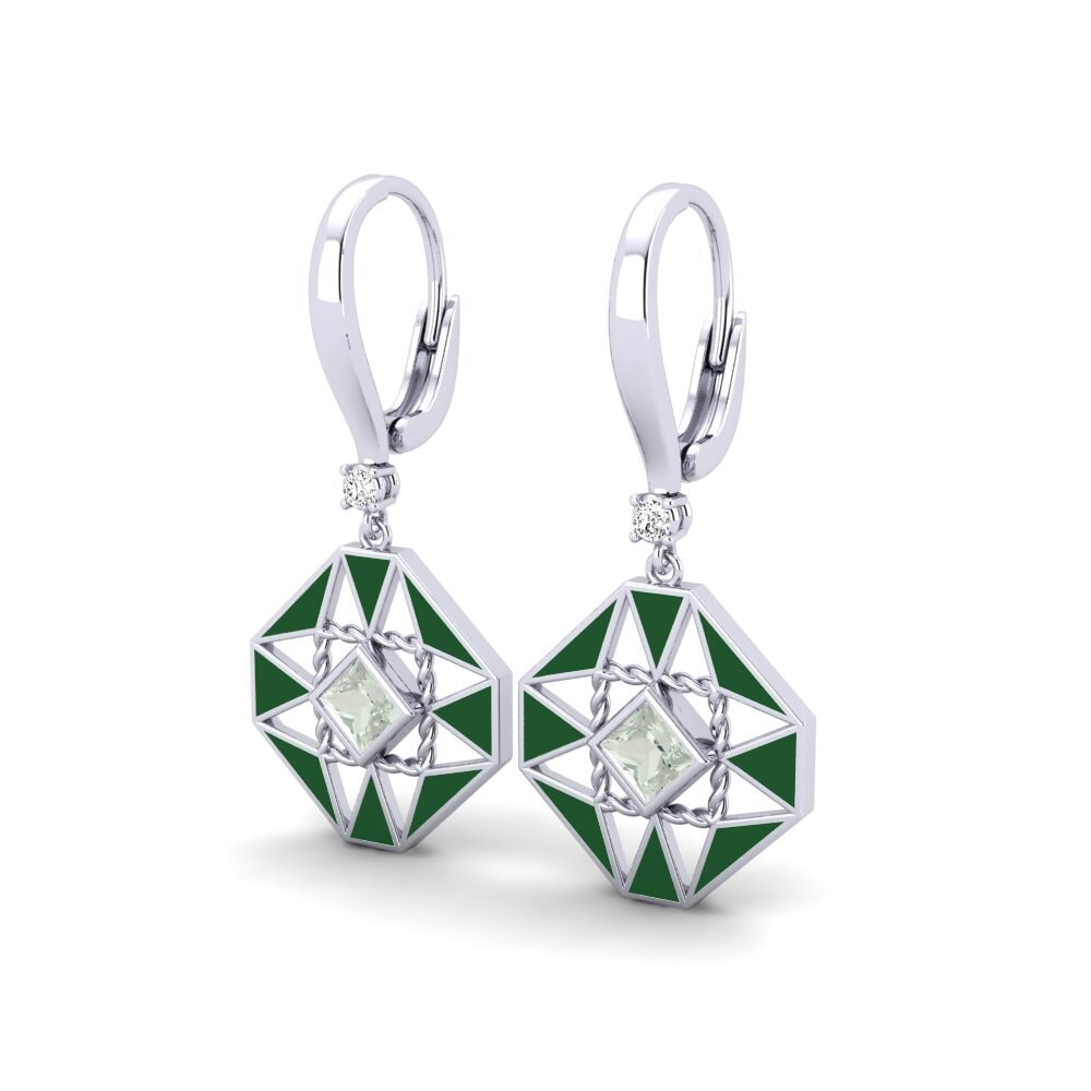 Amatista verde Pendiente de mujer Noun