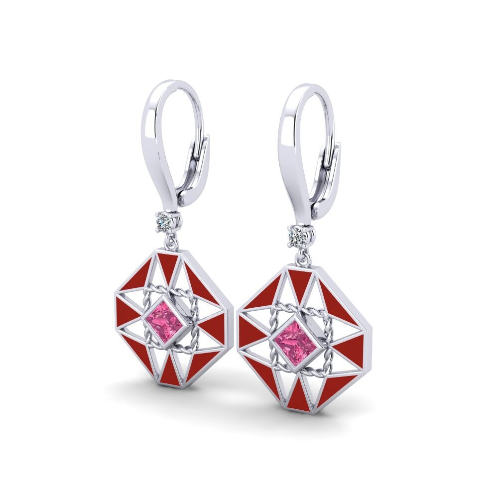 Pink Tourmaline Women's Earring Noun