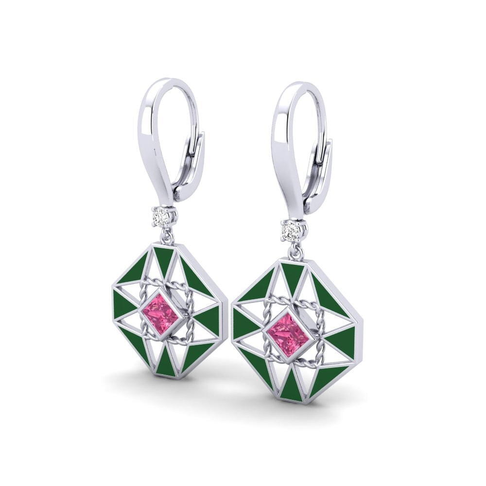 Pink Tourmaline Women's Earring Noun