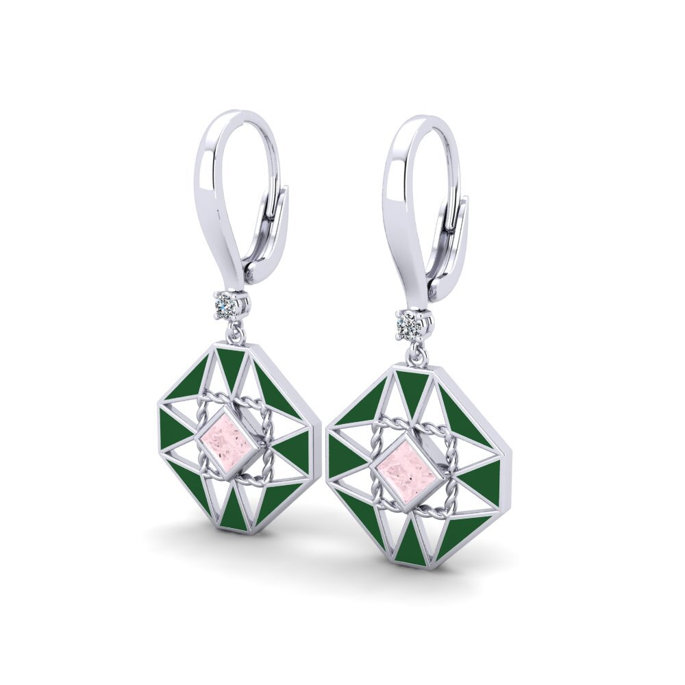 Rose Quartz Women's Earring Noun