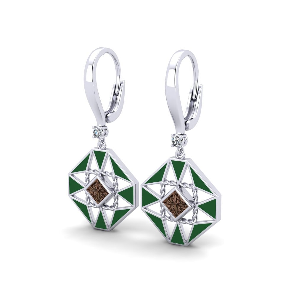 Smoky Quartz Women's Earring Noun