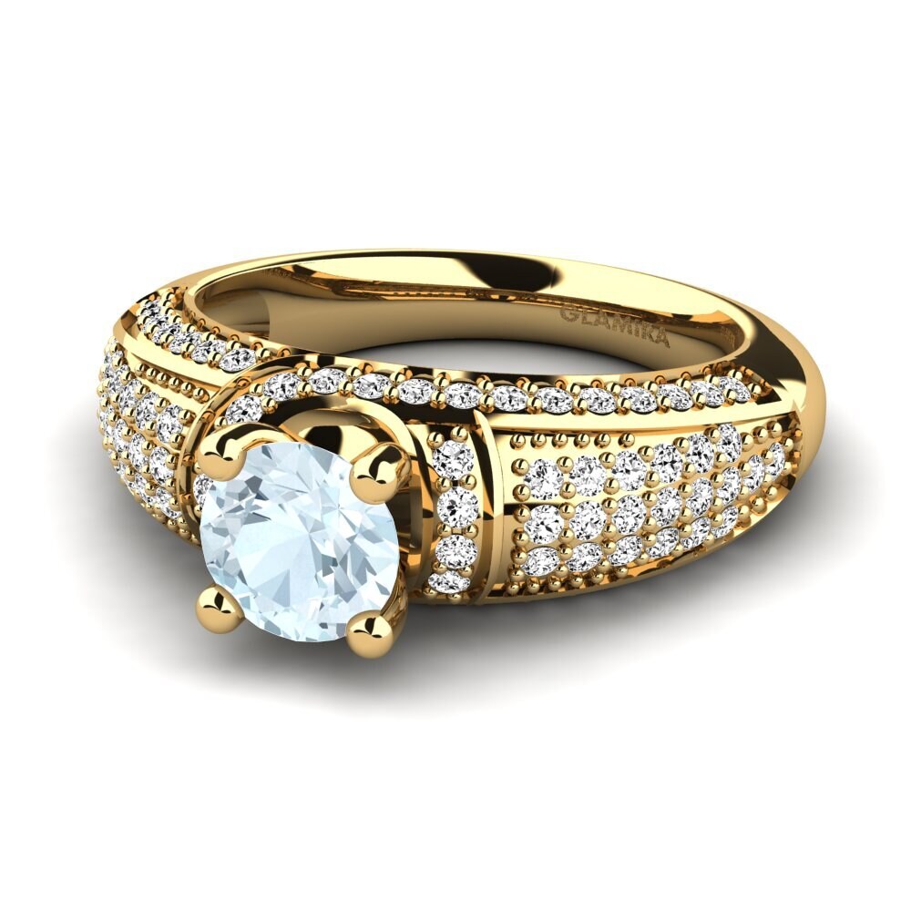 Aquamarine Engagement Ring Anica