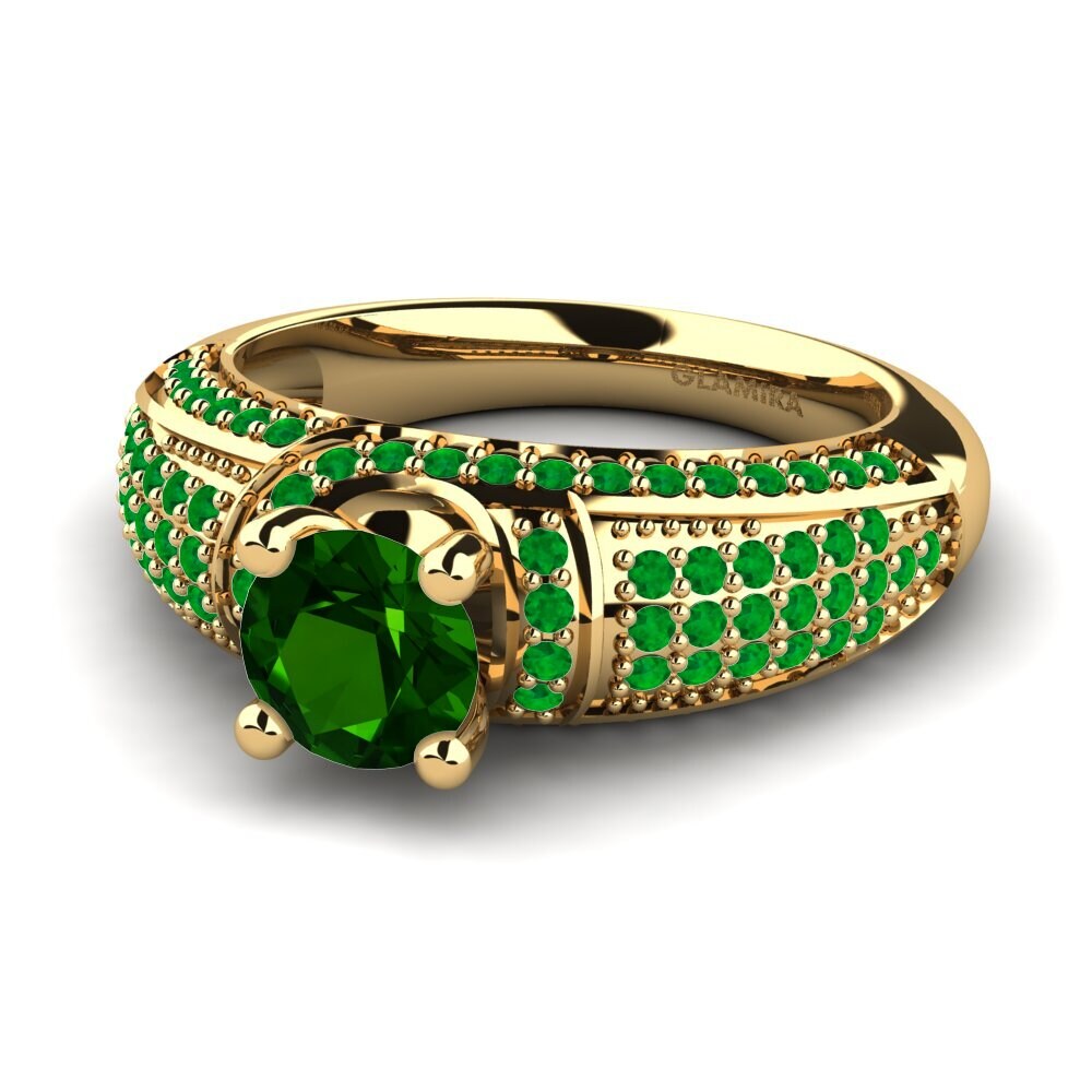 Green Tourmaline Engagement Ring Anica