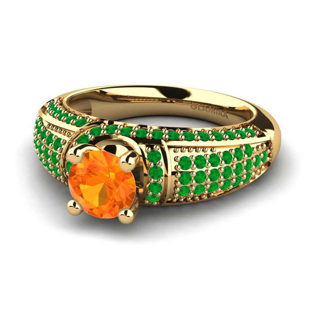 14K Yellow Gold Engagement Ring Anica
