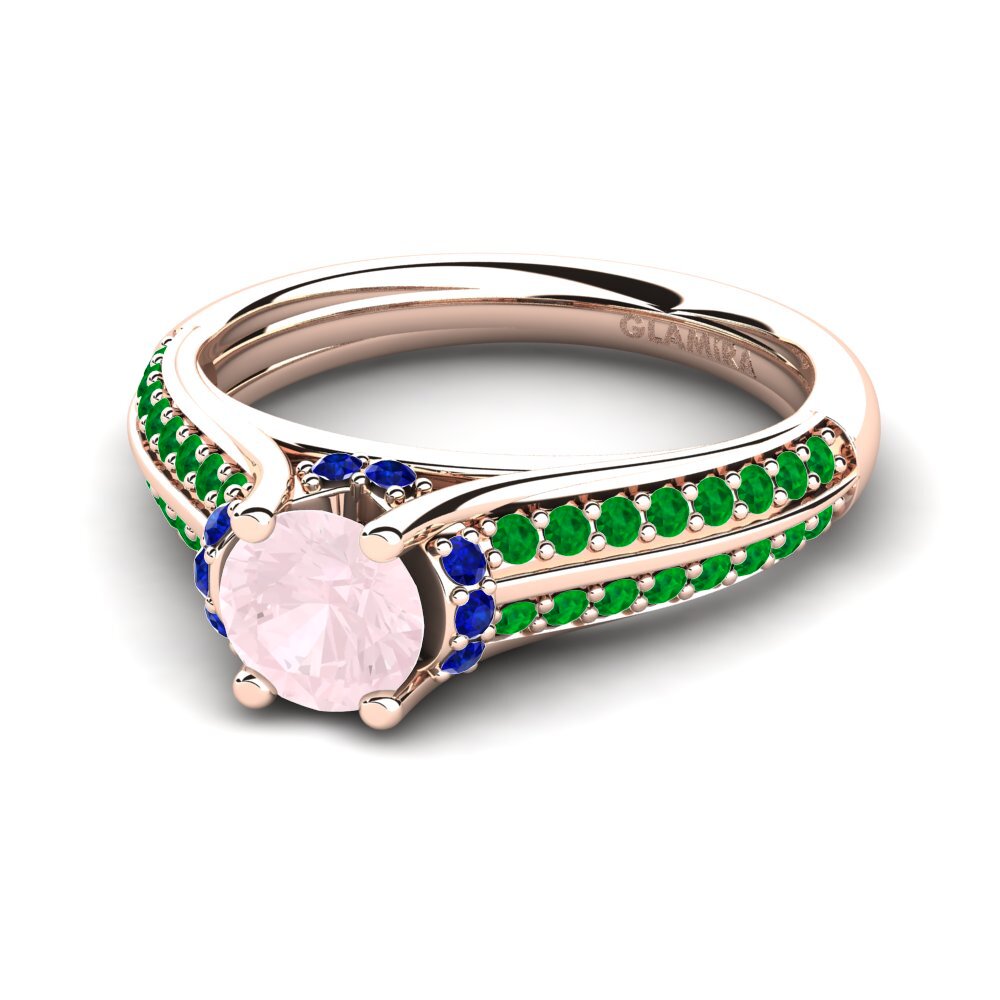 Rose Quartz Engagement Ring Eleta
