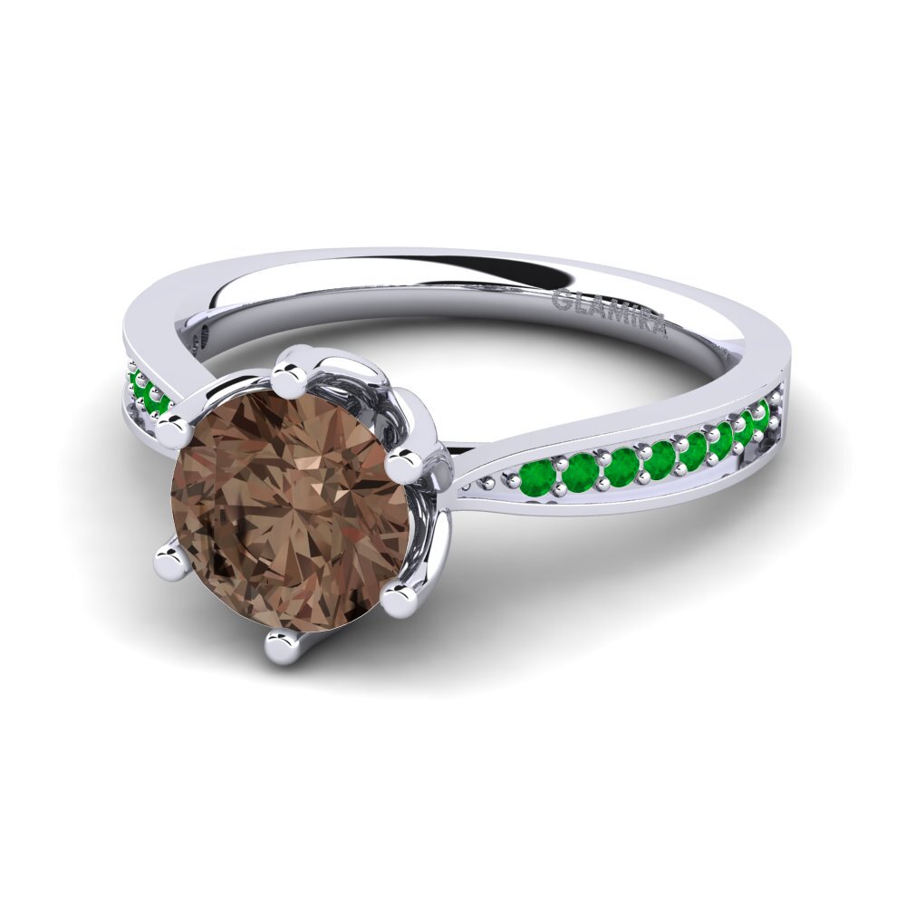Smoky Quartz Engagement Ring Hiya