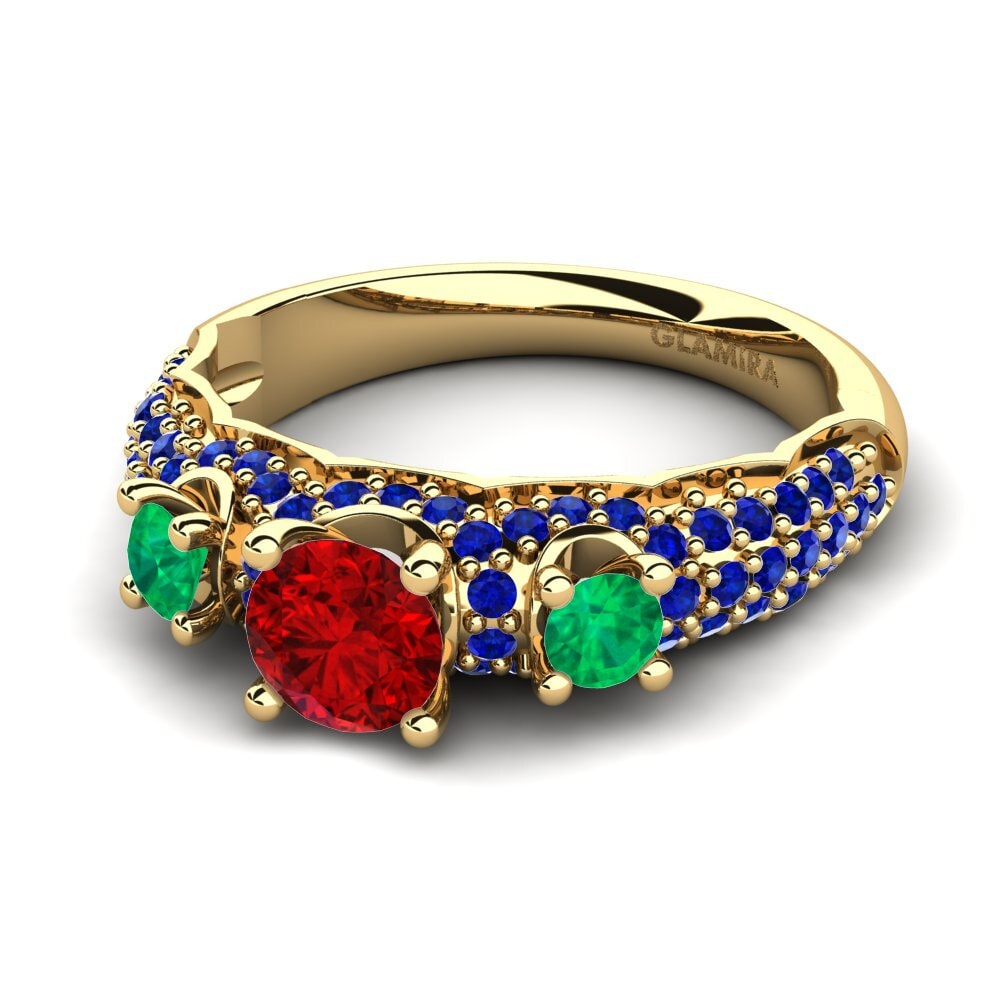 9k Yellow Gold Engagement Ring Lilava