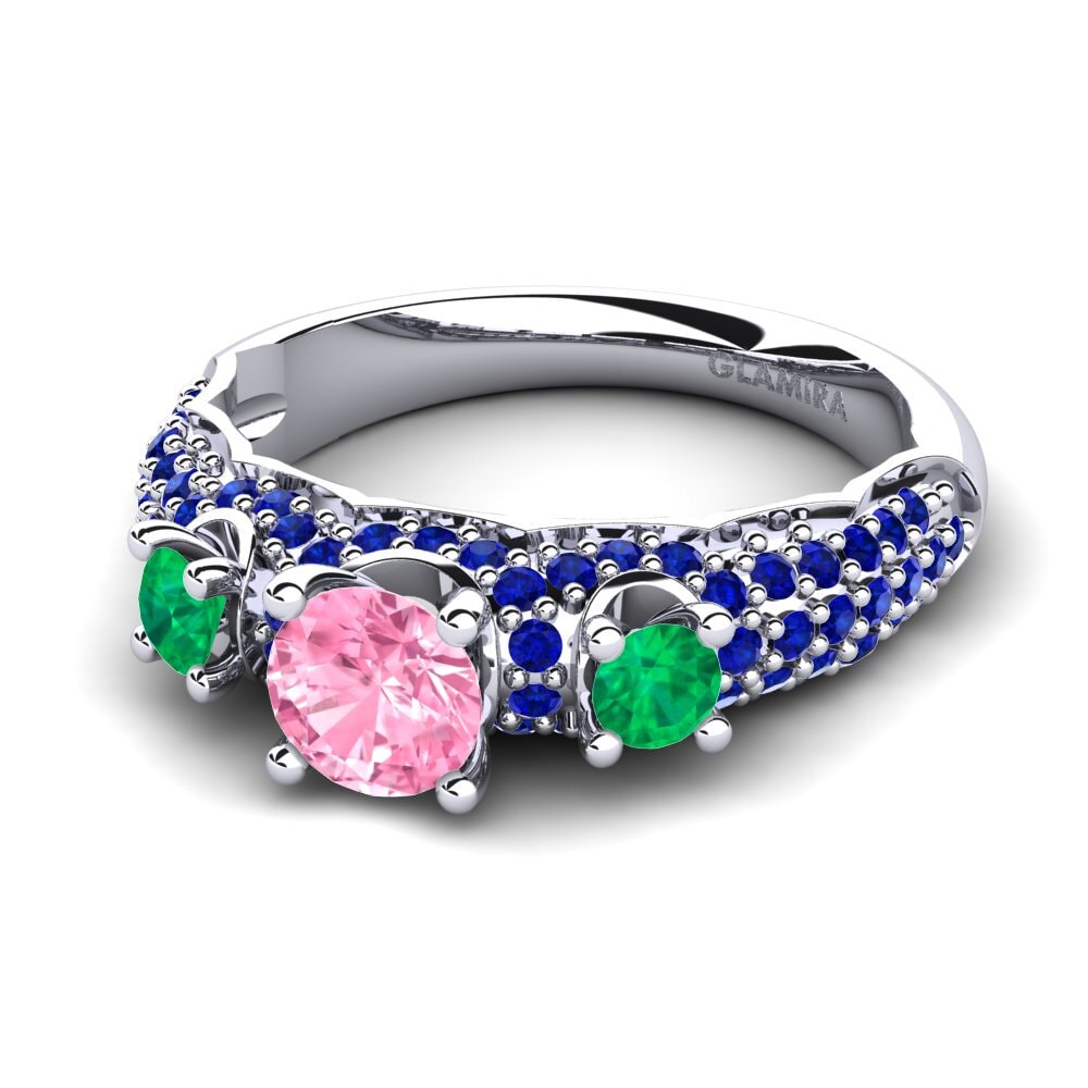 Pink Sapphire Engagement Ring Lilava