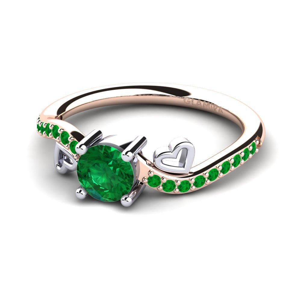 14k Rose & White Gold Engagement Ring Mabule