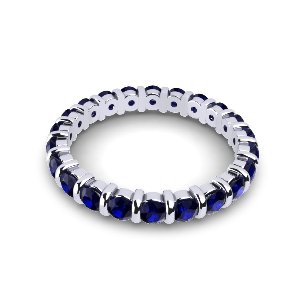 Circonita Azul Oscuro Anillo Rachel