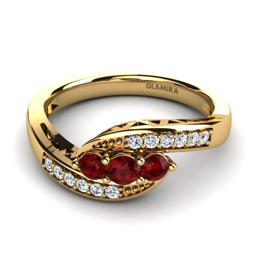 Circonita Roja Anillo Edda