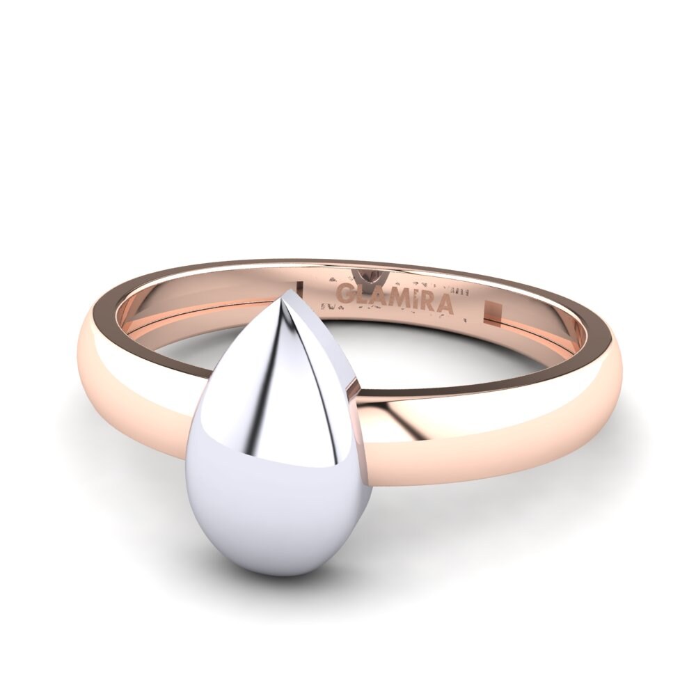 18k Oro Rosa & Blanco Anillo Aberdulais