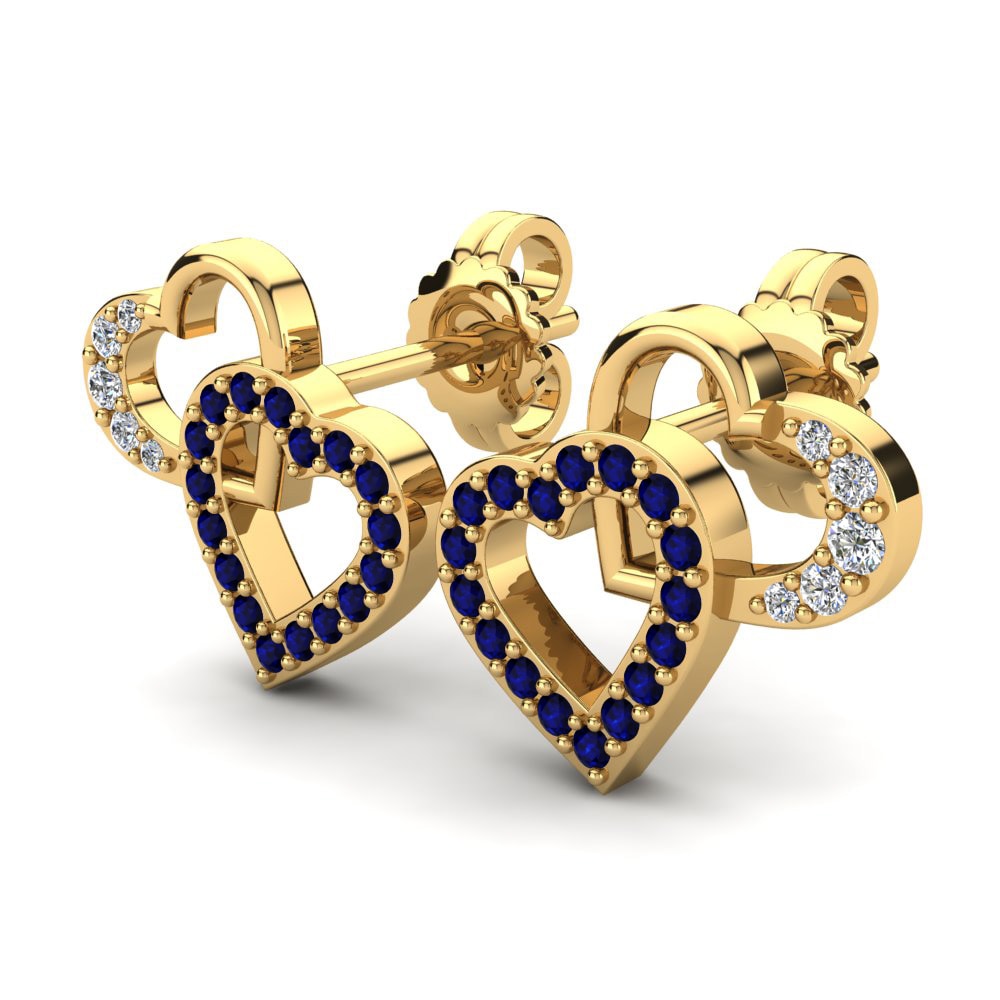 Donker Blauwe Zirkoon Dames Oorbellen Adain