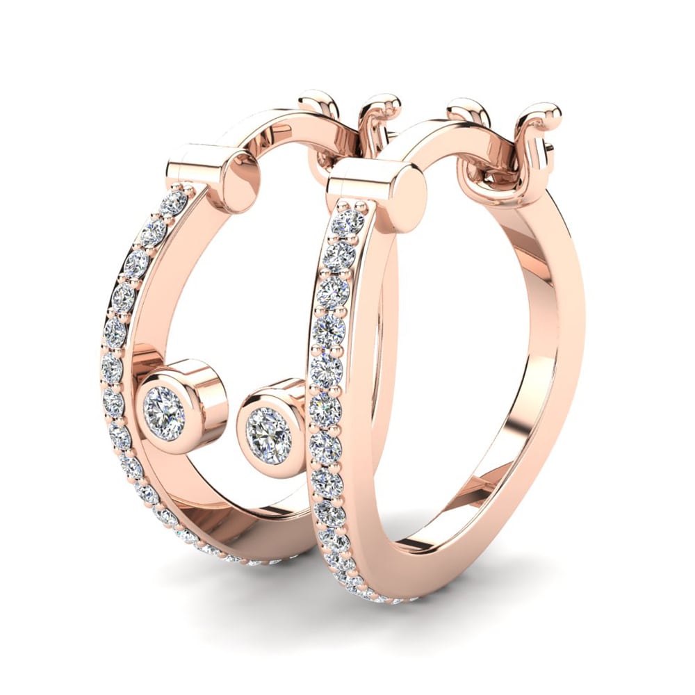 14K Rood Goud Dames Oorbellen Addelinda 12 mm